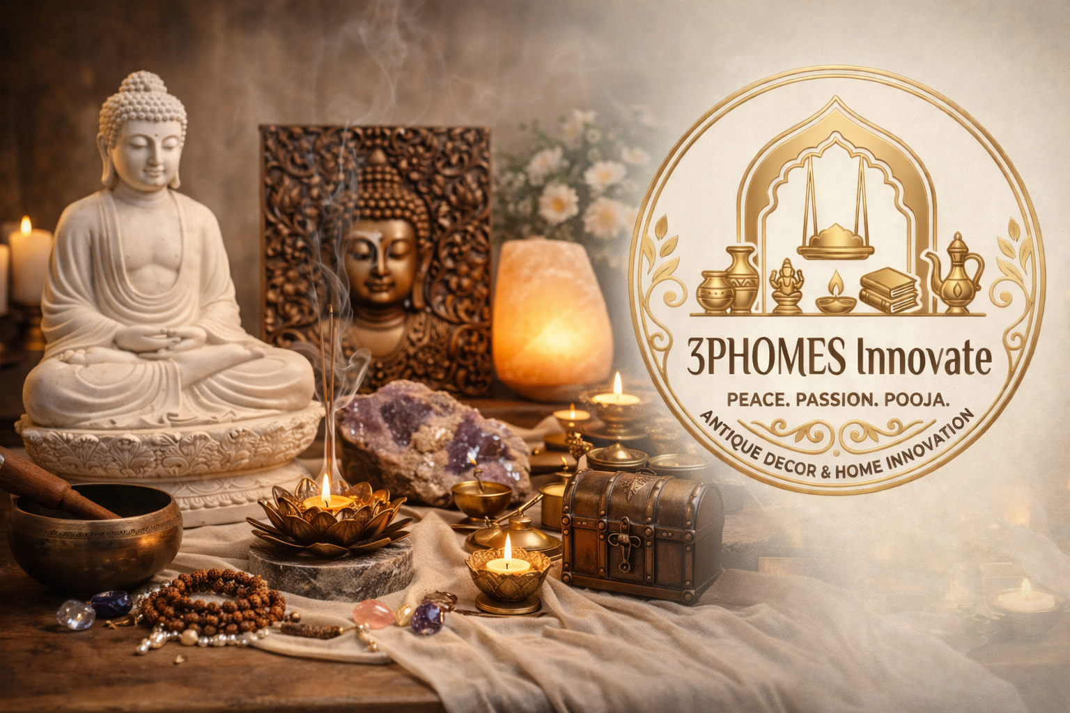 Serene decor and spiritual serenity